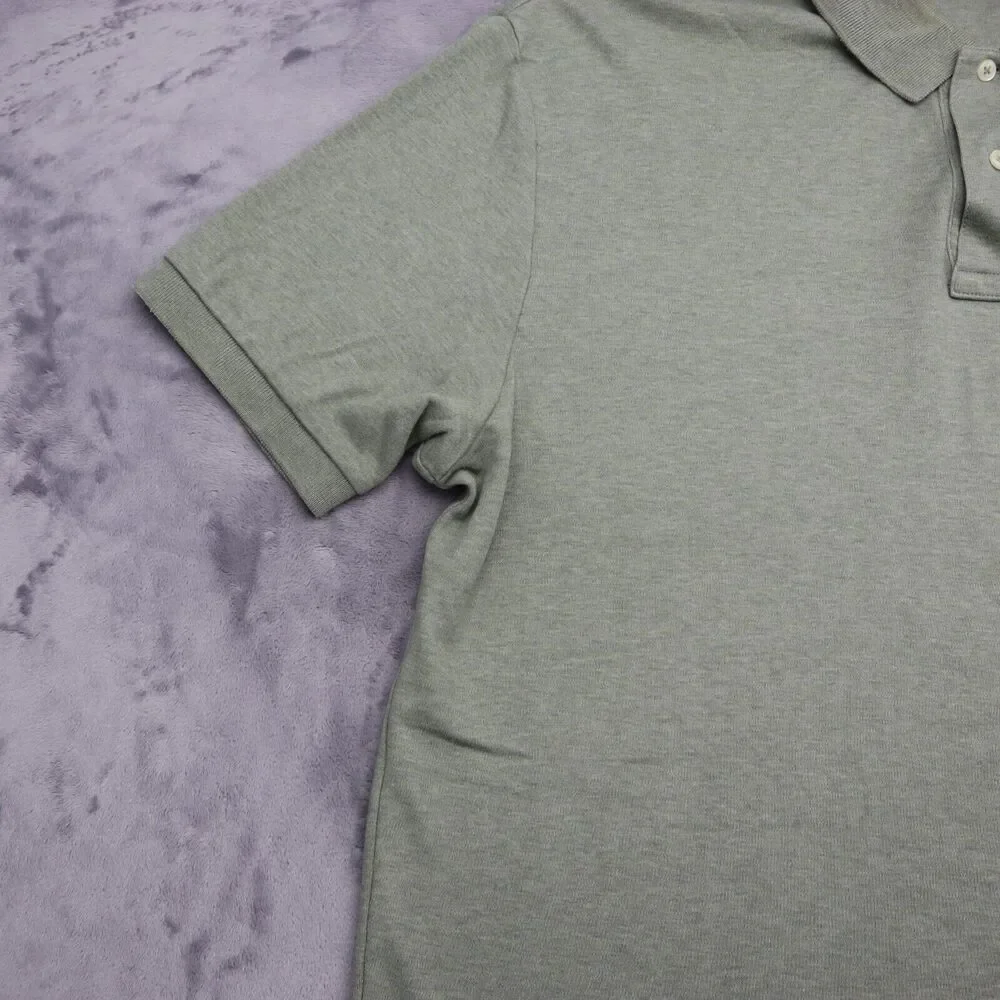 Polo Ralph Lauren Shirt Mens Large Green Red Casual Rugby Pony Logo Heather